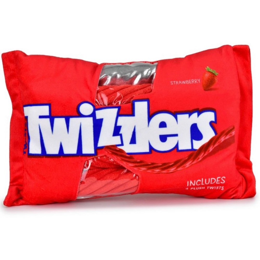 Iscream Twizzlers Plush Stuffed Pillow - Candy Theme - 9” x 14” x 3” - NWT